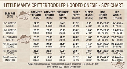 Little Manta Critter Toddler Hooded Onesie