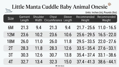 Little Manta Baby Animal Onesie