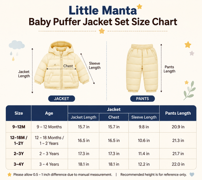 Little Manta Baby Puffer Jacket Set
