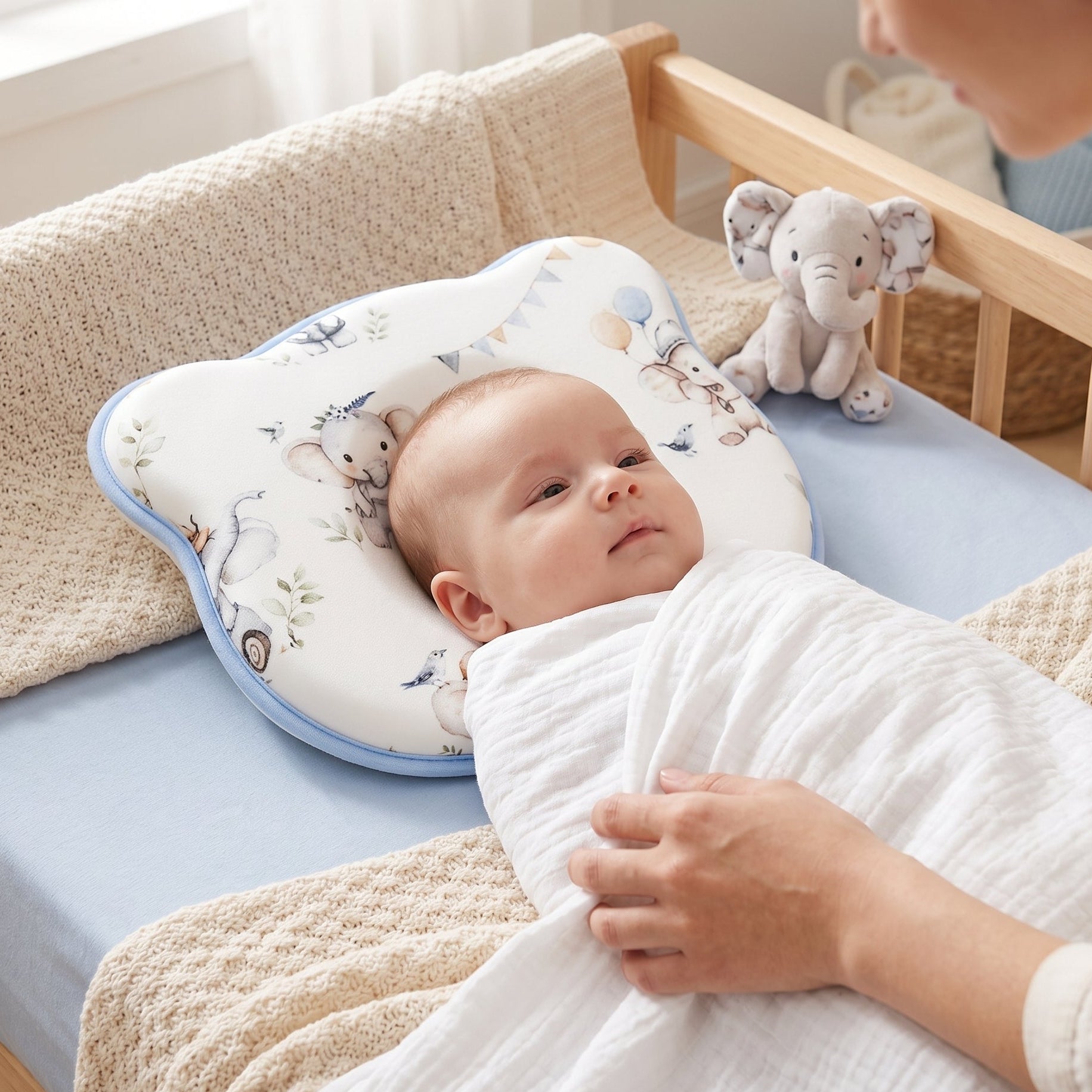 Memory Foam Baby Flat Head Pillow