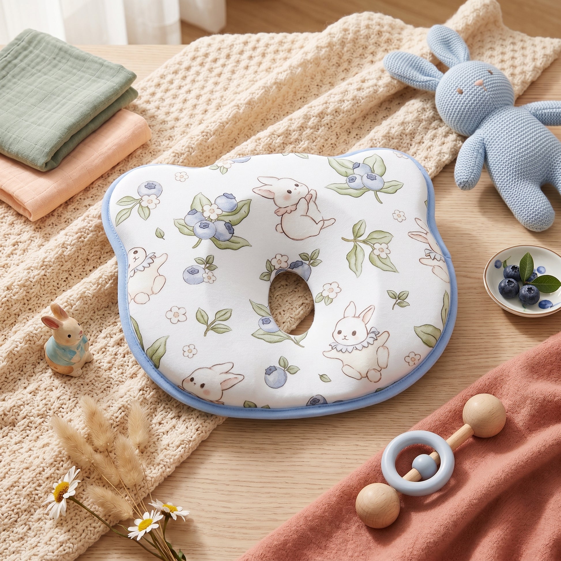 Memory Foam Baby Flat Head Pillow