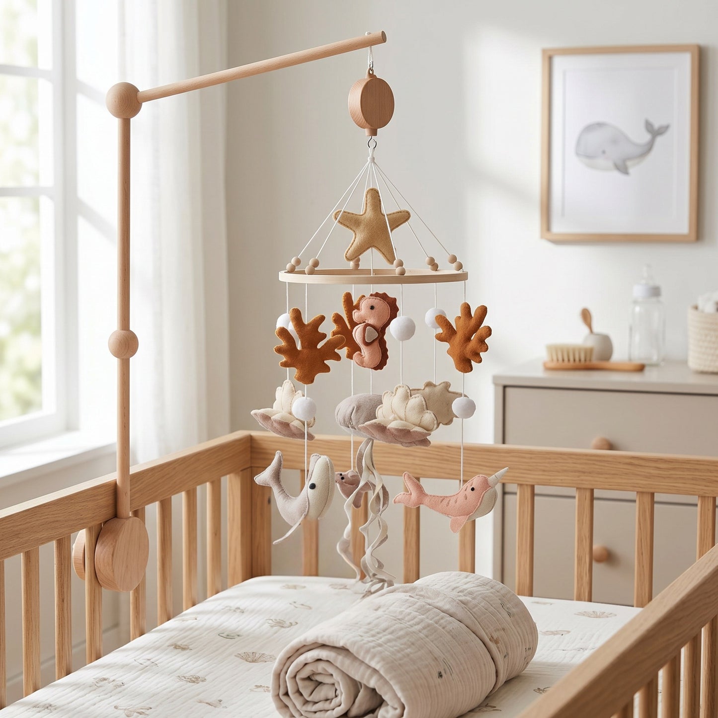 Musical Crib Mobile Set with Arm