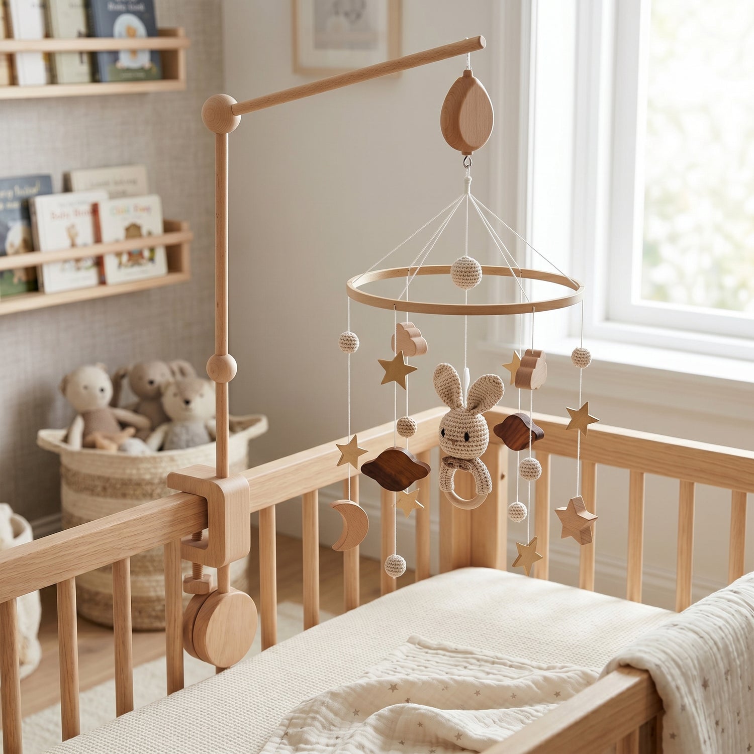 Musical Crib Mobile Set with Arm
