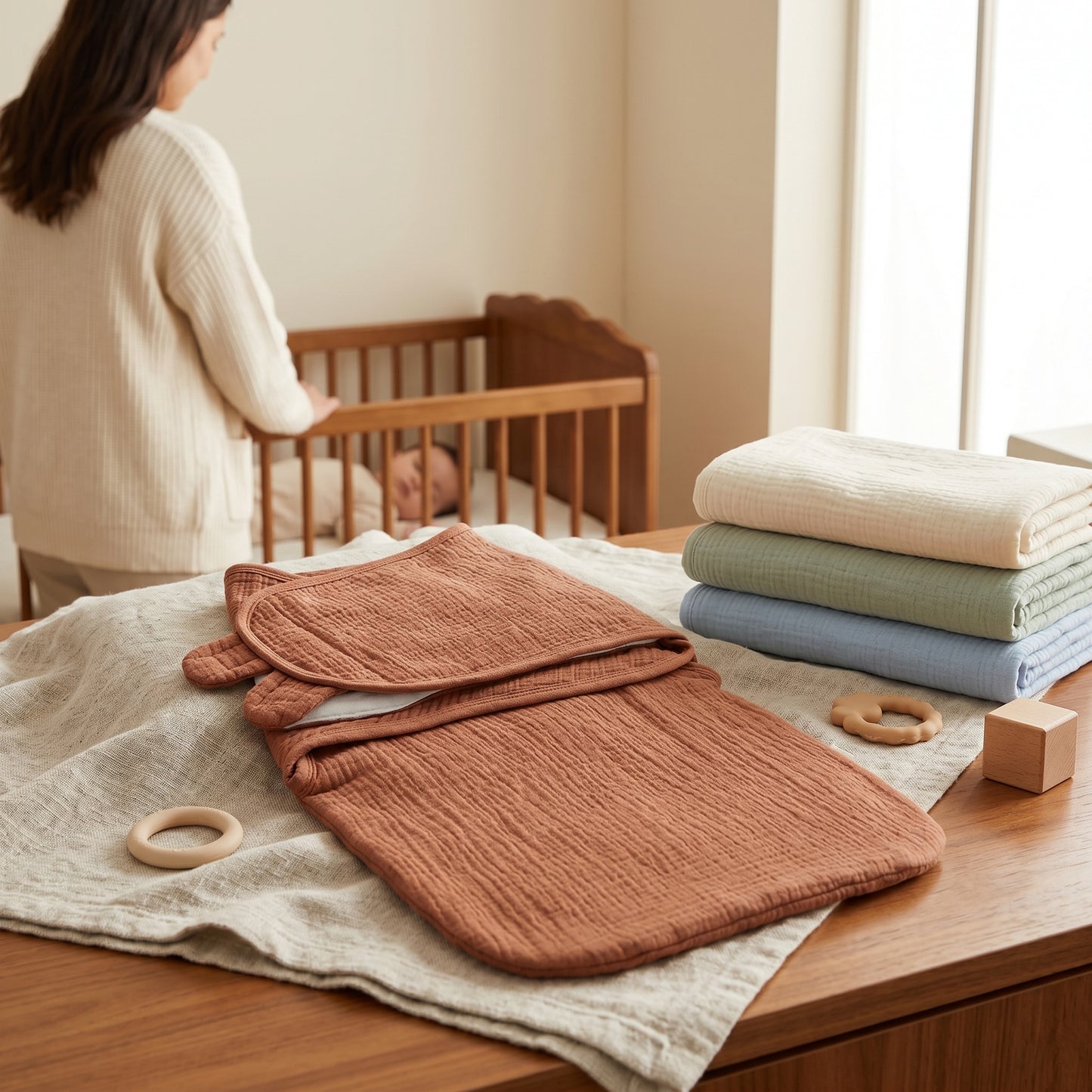 Muslin Cotton Baby Swaddle Sleep Sack