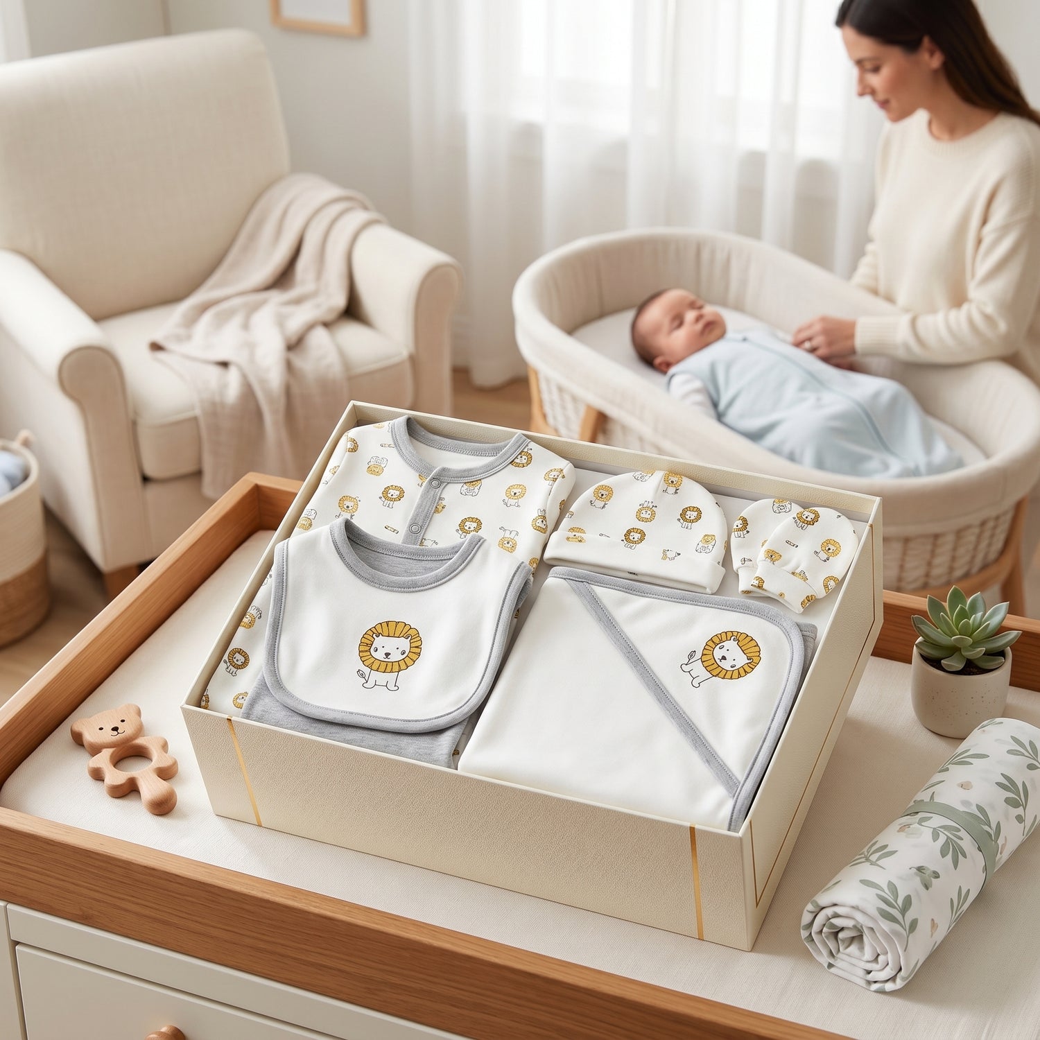 Newborn Baby Shower Gift Kit 6 Pieces