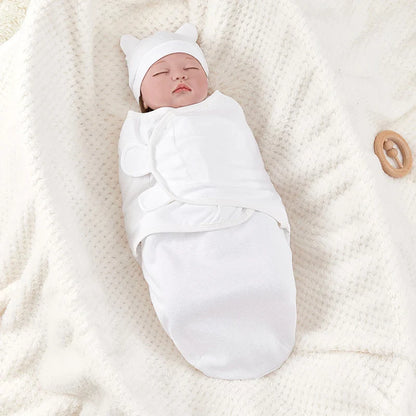 Newborn Swaddle Wrap Sleep Sack with Hat Set