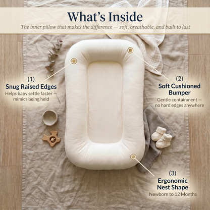 Little Manta Pastel Baby Lounger Nest