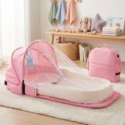 Portable Foldable Baby Bassinet with Mosquito Net