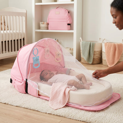 Portable Foldable Baby Bassinet with Mosquito Net