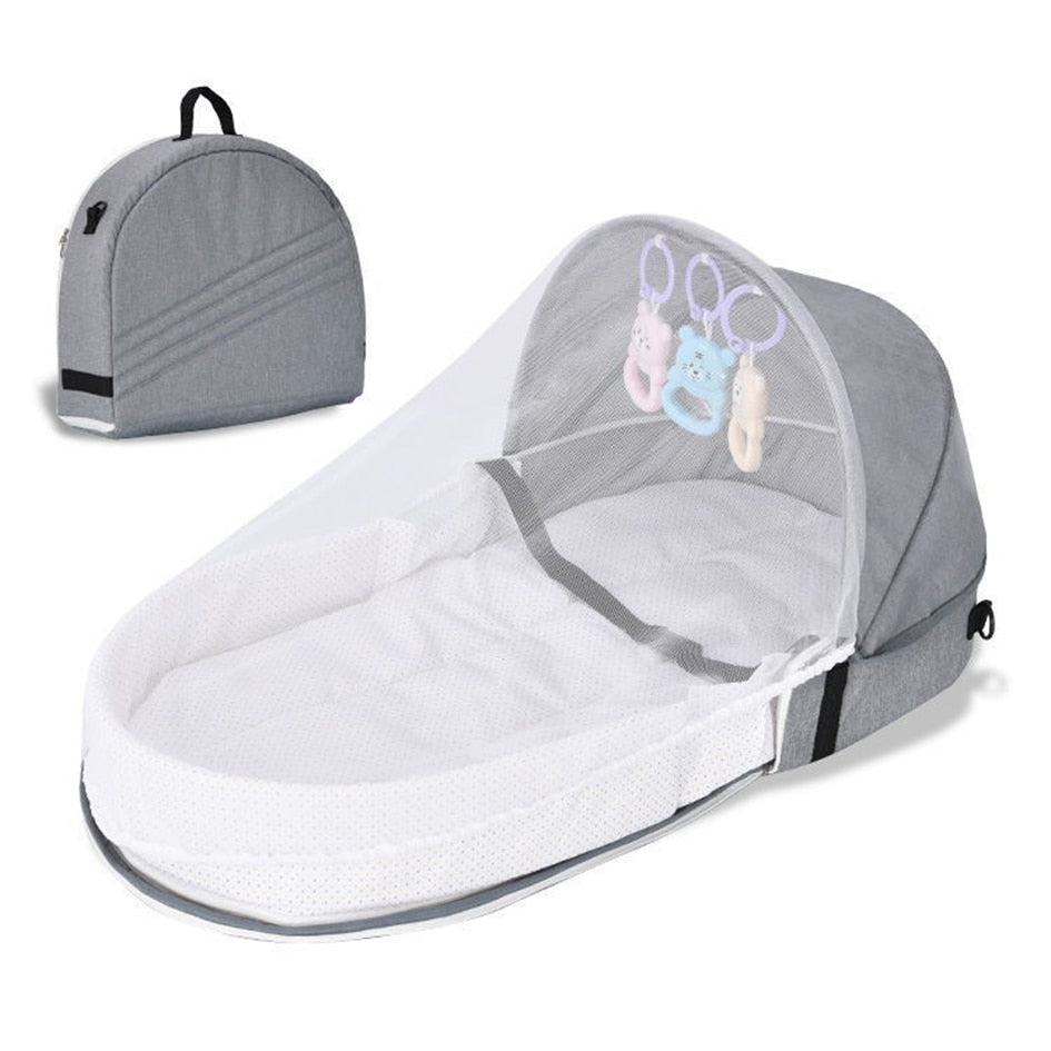 Portable Foldable Baby Bassinet with Mosquito Net