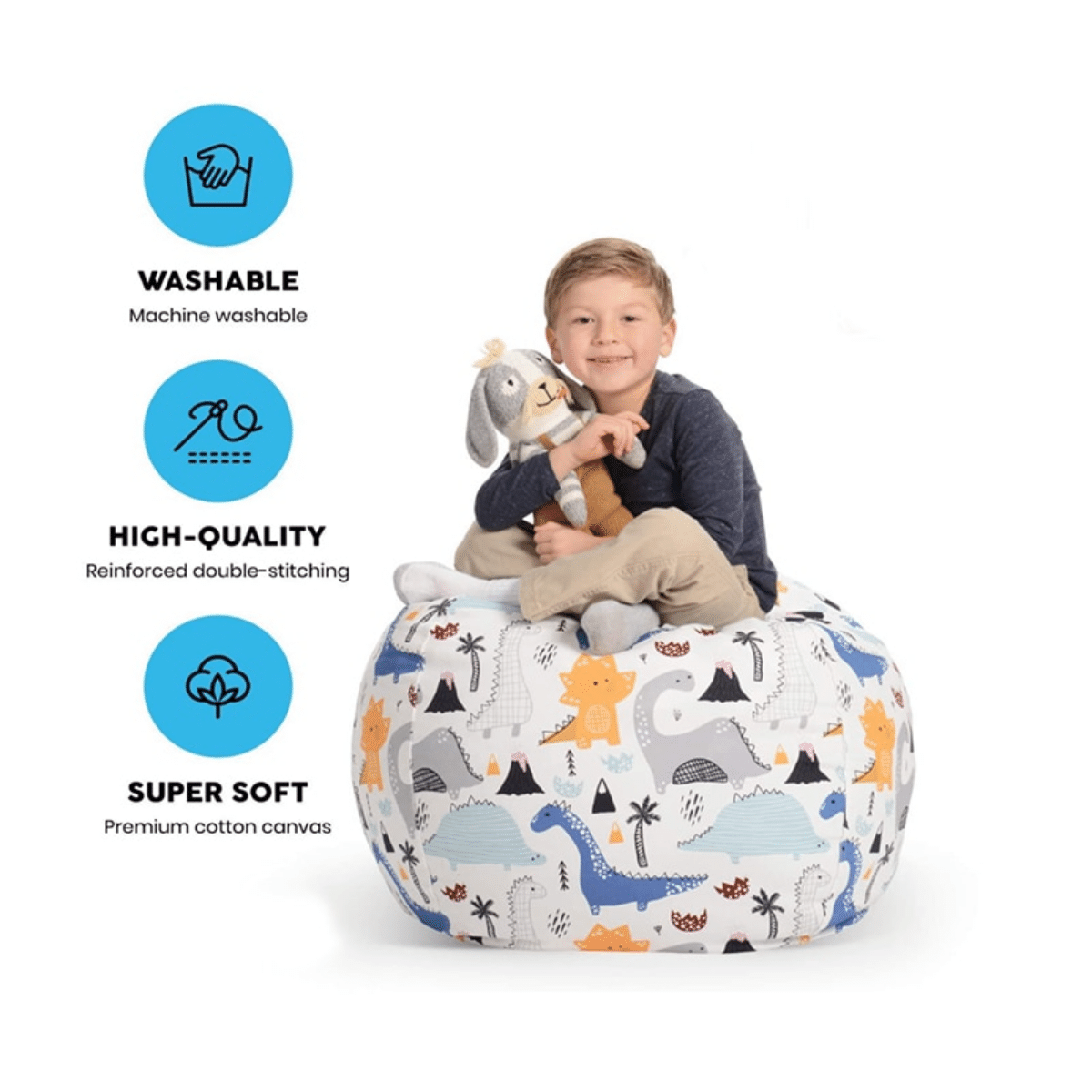 Little Manta Kids Storage Bean Bag