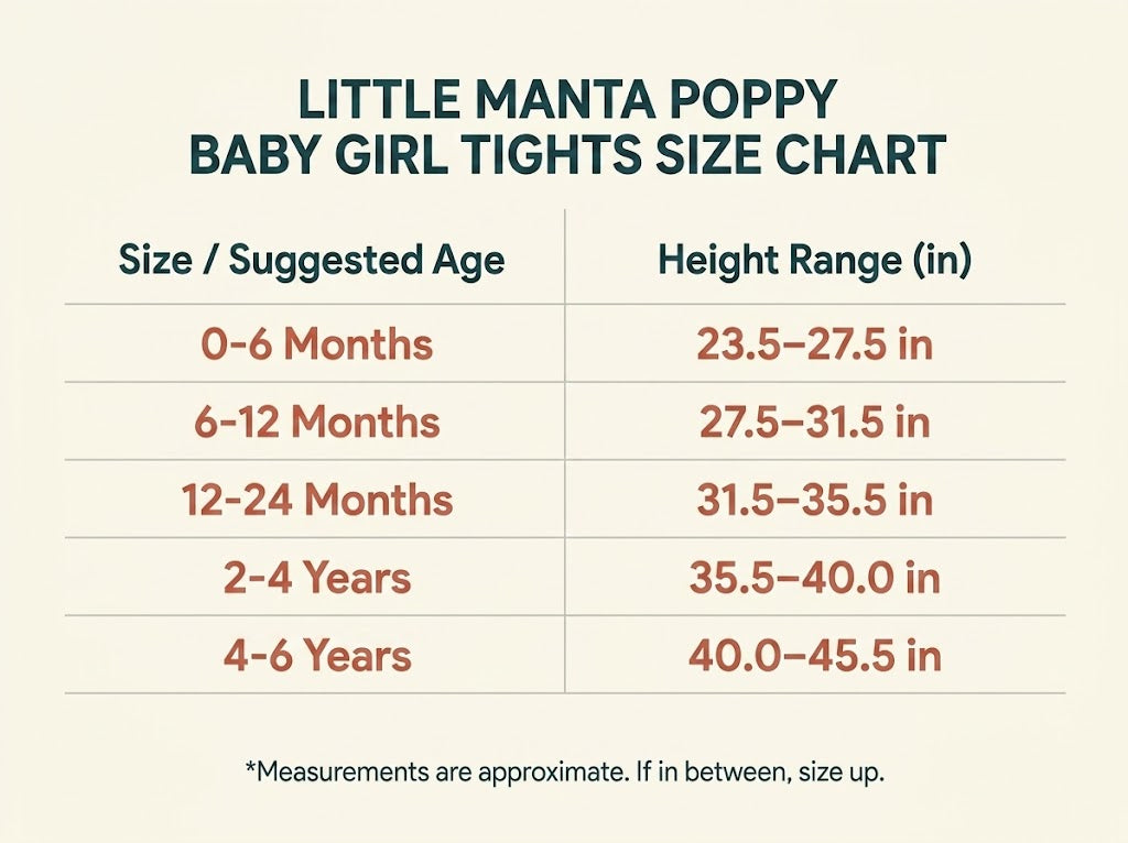 Little Manta Poppy Baby Girl Tights