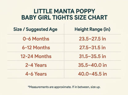 Little Manta Poppy Baby Girl Tights